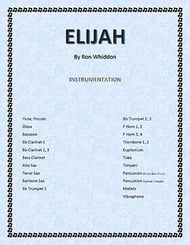 Elijah Concert Band sheet music cover Thumbnail